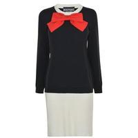 boutique moschino knitted bow jumper dress