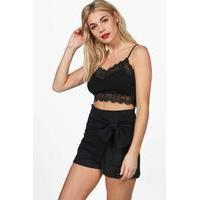 Bow Front Shorts - black