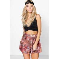 border print flippy shorts multi