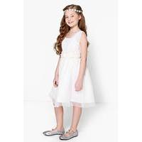 Boutique Floral Tutu Dress - ivory