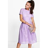 boutique full skirted prom midi dress violet