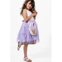 Boutique Lace Top Tutu Dress - lilac