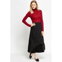 Bobble Knit Midi Front Pocket Skirt