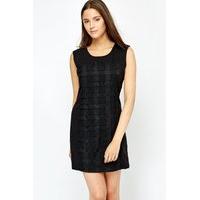 Bonded Panel Shift Dress