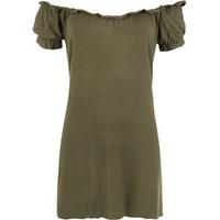 Bobbie Gypsy Boho Off-Shoulder Top - Khaki