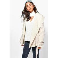 bonded aviator jacket cream