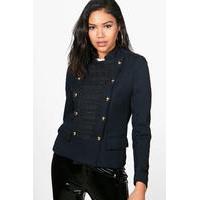 boutique military jacket navy