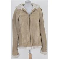 Boston Habour, size L light brown leather jacket with hood