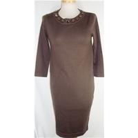 Boden size 8 regular chocolate brown knitted dress