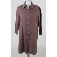boden size 12 brown long cotton shirt