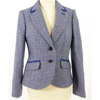 Boden Size 10 Cream and Blue Tweed Blazer