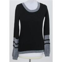 Boden size 8 black & silver wool blend jumper