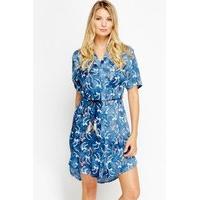 Bow Print Tie Up Shift Dress