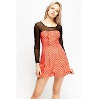 bobble hem polka dot skater dress