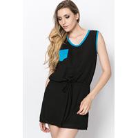 Bow Back Drawstring Waist Dress