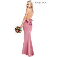 bow detail maxi dress pink