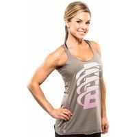 Bodybuilding.com Clothing Women\'s B Swooshy Tri Blend Tank Medium Venetian Grey