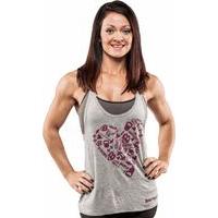 Bodybuilding.com Clothing Women\'s Fitness Love Stringer Tank Medium Arctic Grey