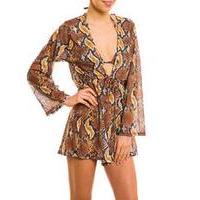 boa tan through short kaftan