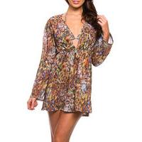 Bonita Tan Through Short Kaftan