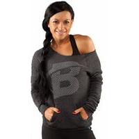 Bodybuilding.com Clothing Women\'s Diagonal Maniac Eco Sweatshirt Medium Eco Black