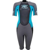 board angels womens shortie wetsuit blackbluegrey