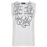 boutique moschino scribble print top