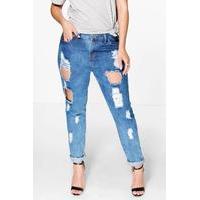 bonnie high waisted ripped skinny jeans indigo