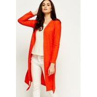 bobble knit longline cardigan