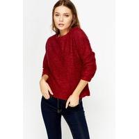 Bobble Knit Cropped Jumper