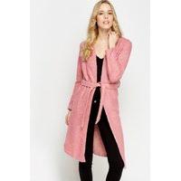 bobble knit long cardigan