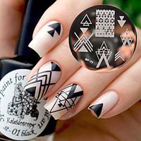 BORN PRETTY BP77 Nail Art Image Stamping Plates Geometry Negative Space Design