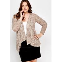 bobble knit open cardigan