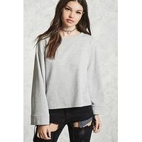 boxy french terry knit top