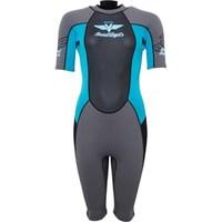 Board Angels Womens Shortie Wetsuit Black/Blue/Grey