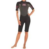 board angels womens shortie wetsuit blackgrey