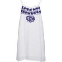 Board Angels Womens Embroidered Cami Top White/Indigo