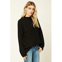 boxy ribbed knit jumper top