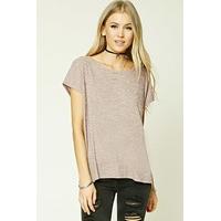 Boxy Marled Knit Top