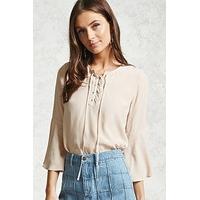 Boxy Lace-Up Top