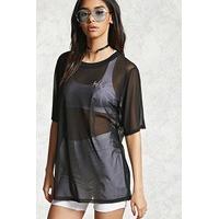 Boy Bye Graphic Mesh Top