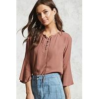 Boxy Lace-Up Top