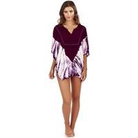 boutique ladies tie dye batwing top womens blouse in purple