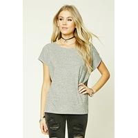 boxy marled knit top