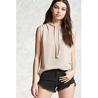 Boxy Sleeveless Hoodie