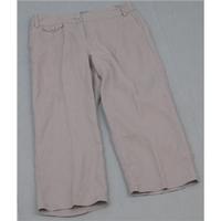 boden size 10r grey linen cropped trousers