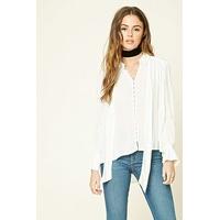 Boxy Tie-Neck Shirt