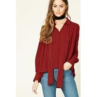 Boxy Tie-Neck Shirt