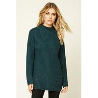 boxy ribbed knit jumper top