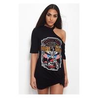 Born To Be Wild Black Slogan Tee